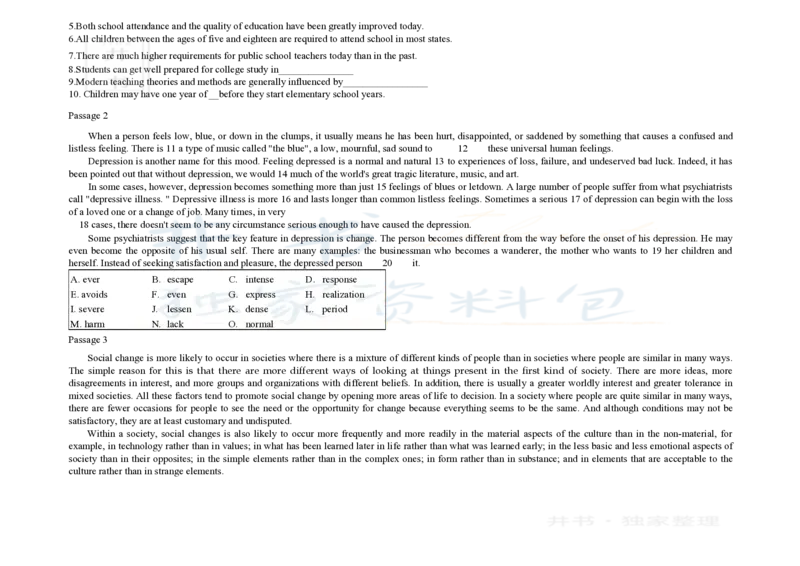 大学英语四级阅读200篇_大学英语四六级_赠送_四六级作文模板+单词_阅读