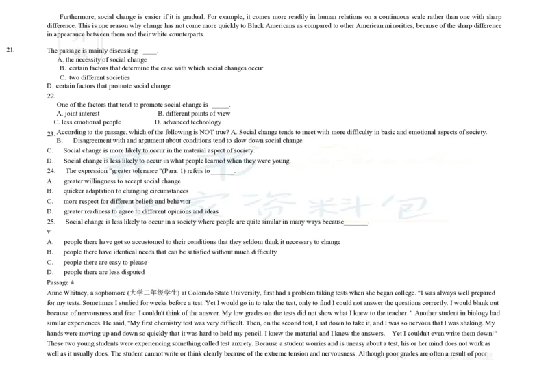 大学英语四级阅读200篇_大学英语四六级_赠送_四六级作文模板+单词_阅读