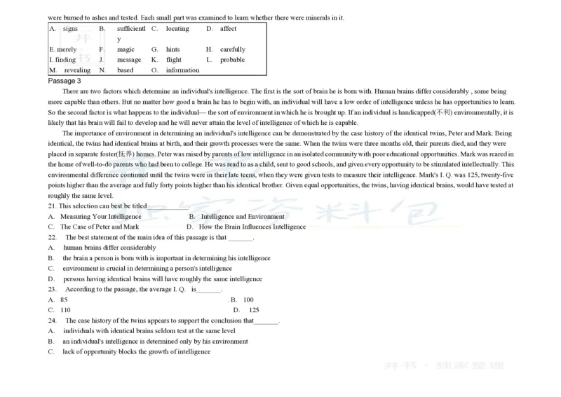 大学英语四级阅读200篇_大学英语四六级_赠送_四六级作文模板+单词_阅读