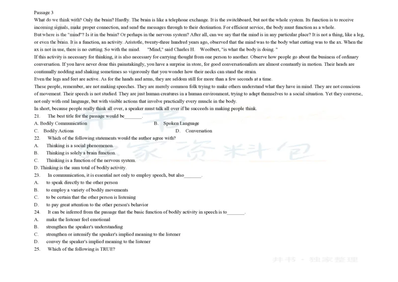 大学英语四级阅读200篇_大学英语四六级_赠送_四六级作文模板+单词_阅读