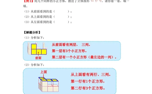 第二单元：观察物体（二）（知识清单）-人教版四年级数学下册_2026春人教版数学四年级下册_四下人教数学_四年级下册_知识清单