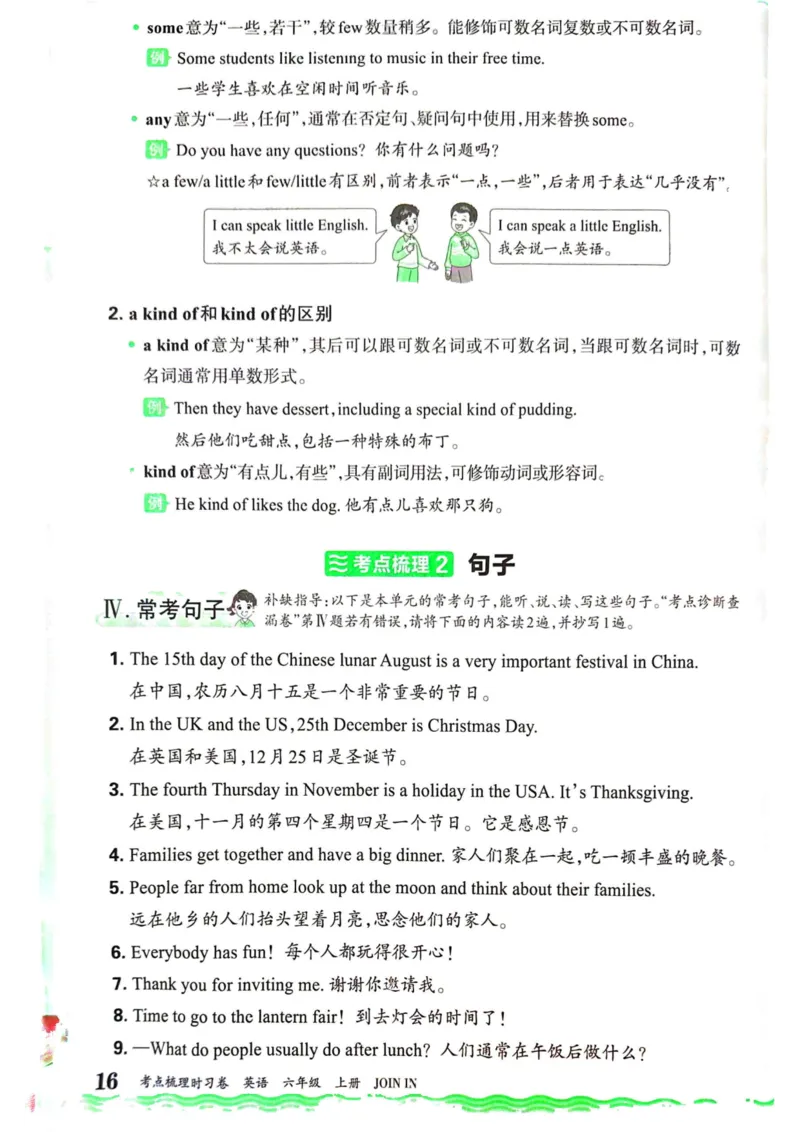 剑桥版英语六年级上册《考点梳理补缺手册》（24秋）_26春四年级上下册人教版_四上英语合集人教版PEP英语四年级上册新教材（教学视频+课件+动画+音频+练习+教案）_17练习资料