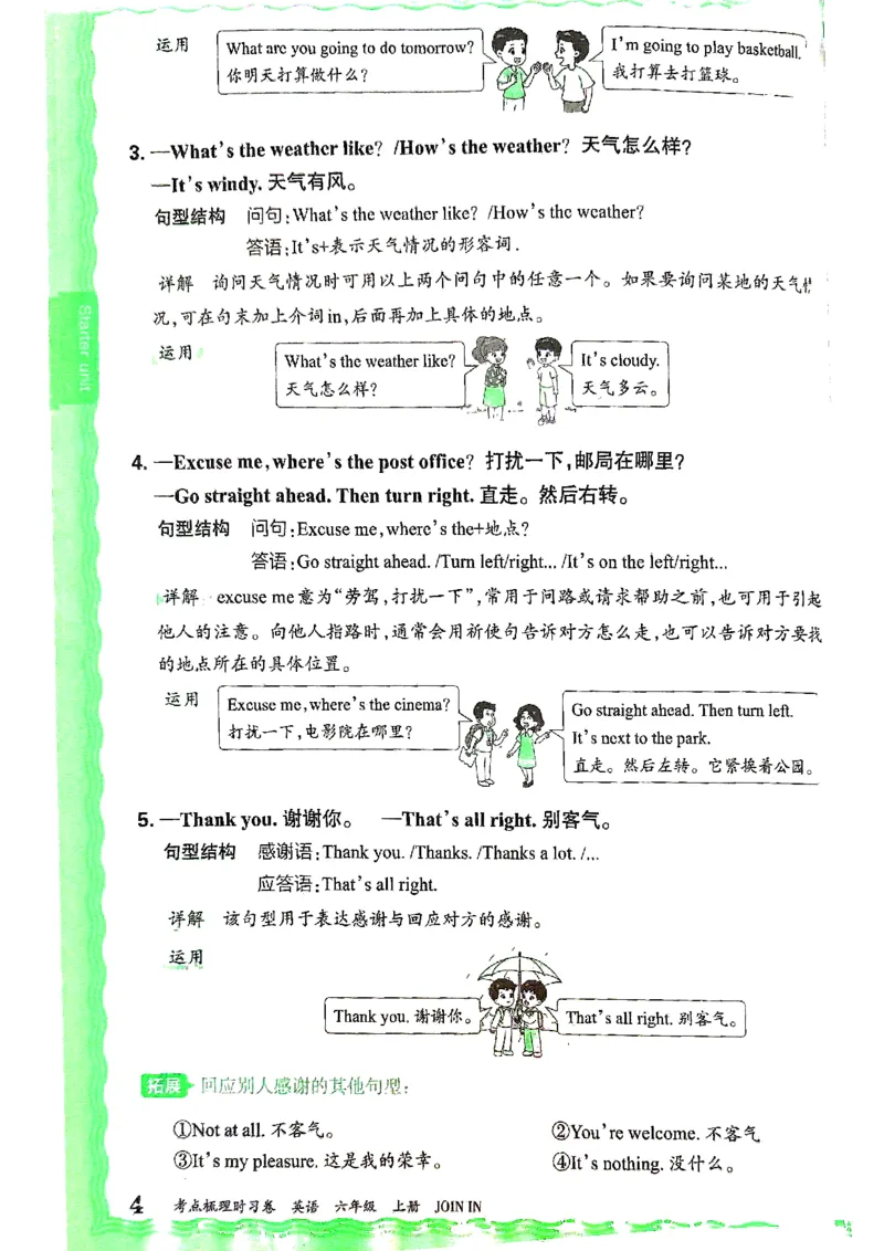 剑桥版英语六年级上册《考点梳理补缺手册》（24秋）_26春四年级上下册人教版_四上英语合集人教版PEP英语四年级上册新教材（教学视频+课件+动画+音频+练习+教案）_17练习资料