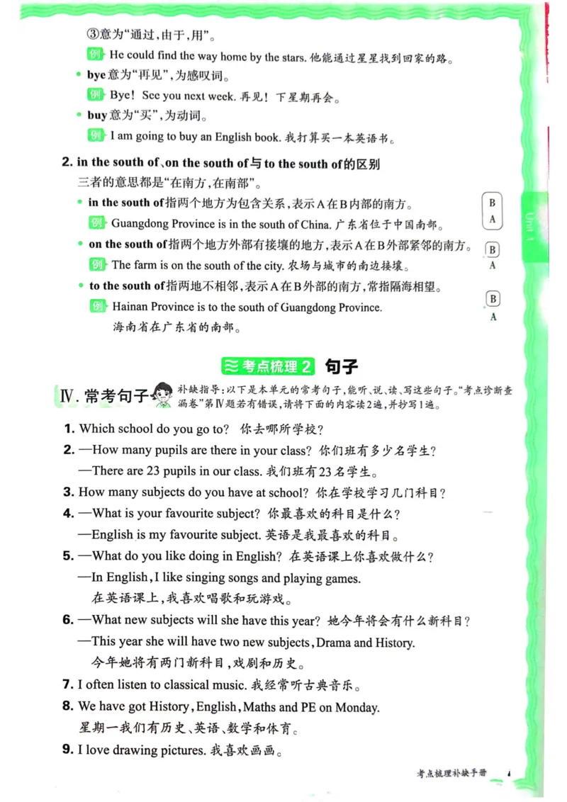 剑桥版英语六年级上册《考点梳理补缺手册》（24秋）_26春四年级上下册人教版_四上英语合集人教版PEP英语四年级上册新教材（教学视频+课件+动画+音频+练习+教案）_17练习资料