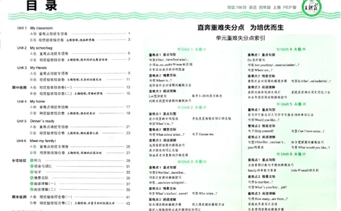 四年级英语上册人教PEP版24秋《王朝霞培优100分》_26春四年级上下册人教版_四上英语合集人教版PEP英语四年级上册新教材（教学视频+课件+动画+音频+练习+教案）_17练习资料