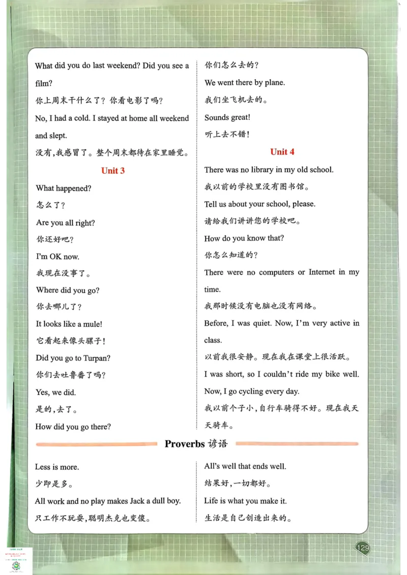 六年级英语下册25春人教PEP版《一本预习笔记》_26春四年级上下册人教版_四上英语合集人教版PEP英语四年级上册新教材（教学视频+课件+动画+音频+练习+教案）_17练习资料