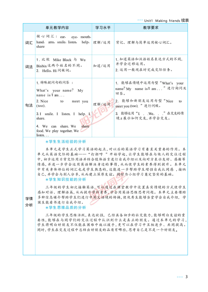 教案正文3上_Unit1_26春四年级上下册人教版_四上英语合集人教版PEP英语四年级上册新教材（教学视频+课件+动画+音频+练习+教案）_19同步教案课件_人教pep3_3-6上册
