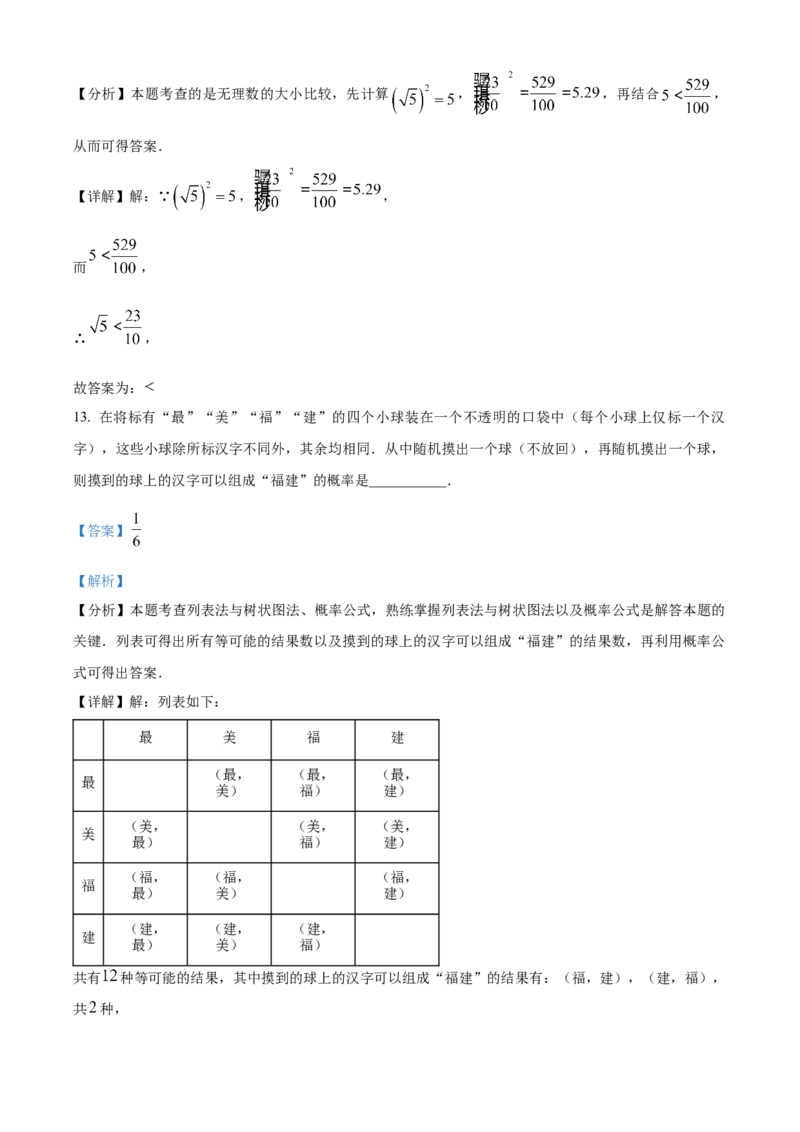 精品解析：2025年安徽省合肥市长丰县中考二模数学卷（解析版）_2025年安徽省中考模拟试卷数学_2025年安徽数学二模卷61份_精品解析：2025年安徽省合肥市长丰县中考二模数学卷