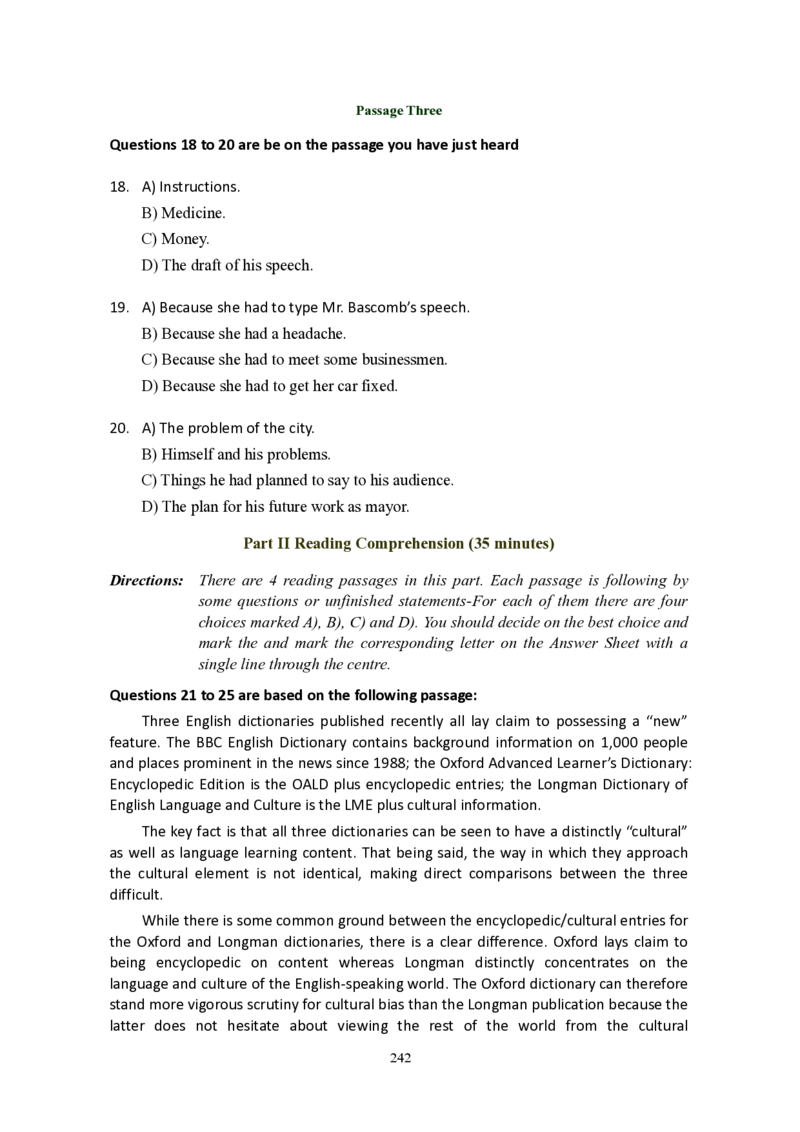 大学英语六级(CET-6)历年真题大全[90-07年37套]_大学英语四六级_大学英语四级+六级_六级真题_六级真题_1990年-2018年真题资料合集_1990&mdash;2007年6月CET6