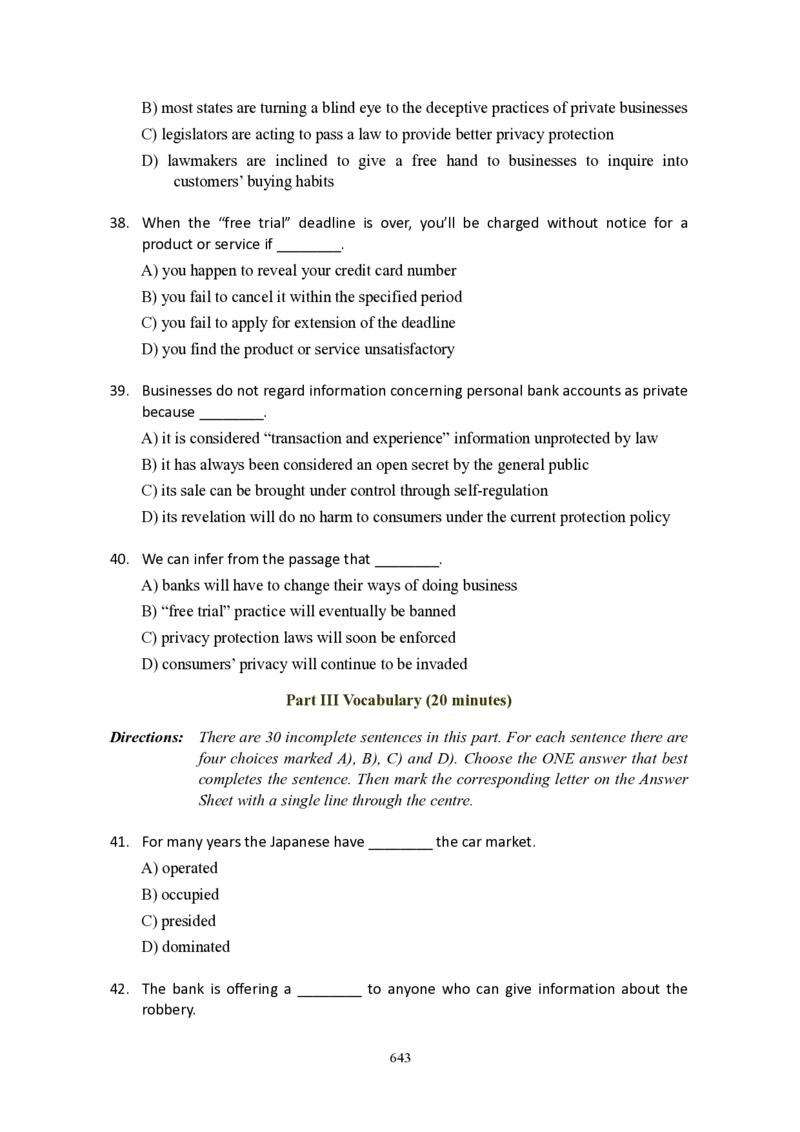 大学英语六级(CET-6)历年真题大全[90-07年37套]_大学英语四六级_大学英语四级+六级_六级真题_六级真题_1990年-2018年真题资料合集_1990&mdash;2007年6月CET6
