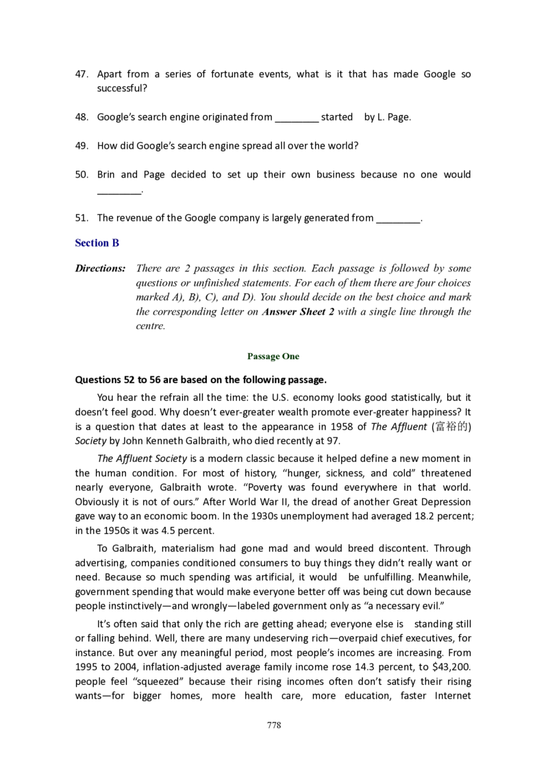 大学英语六级(CET-6)历年真题大全[90-07年37套]_大学英语四六级_大学英语四级+六级_六级真题_六级真题_1990年-2018年真题资料合集_1990&mdash;2007年6月CET6