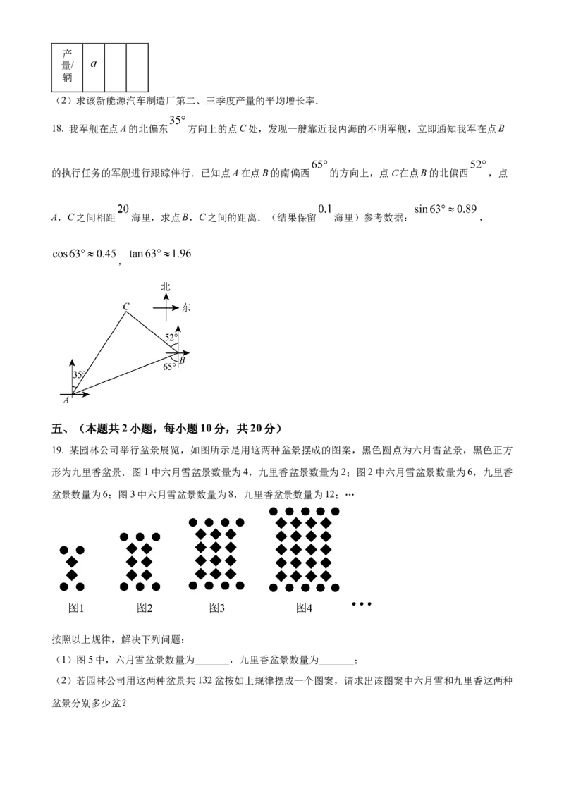 精品解析：2025年安徽省安庆市桐城市市部分学校联考二模数学试题（原卷版）_2025年安徽省中考模拟试卷数学_2025年安徽数学二模卷61份