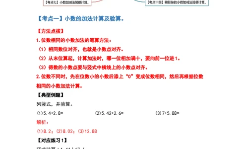 计算篇第六单元小数的加法和减法计算篇-四年级数学下册典型例题系列（解析版）人教版_2026春人教版数学四年级下册_四下人教数学_四年级下册_专项练习