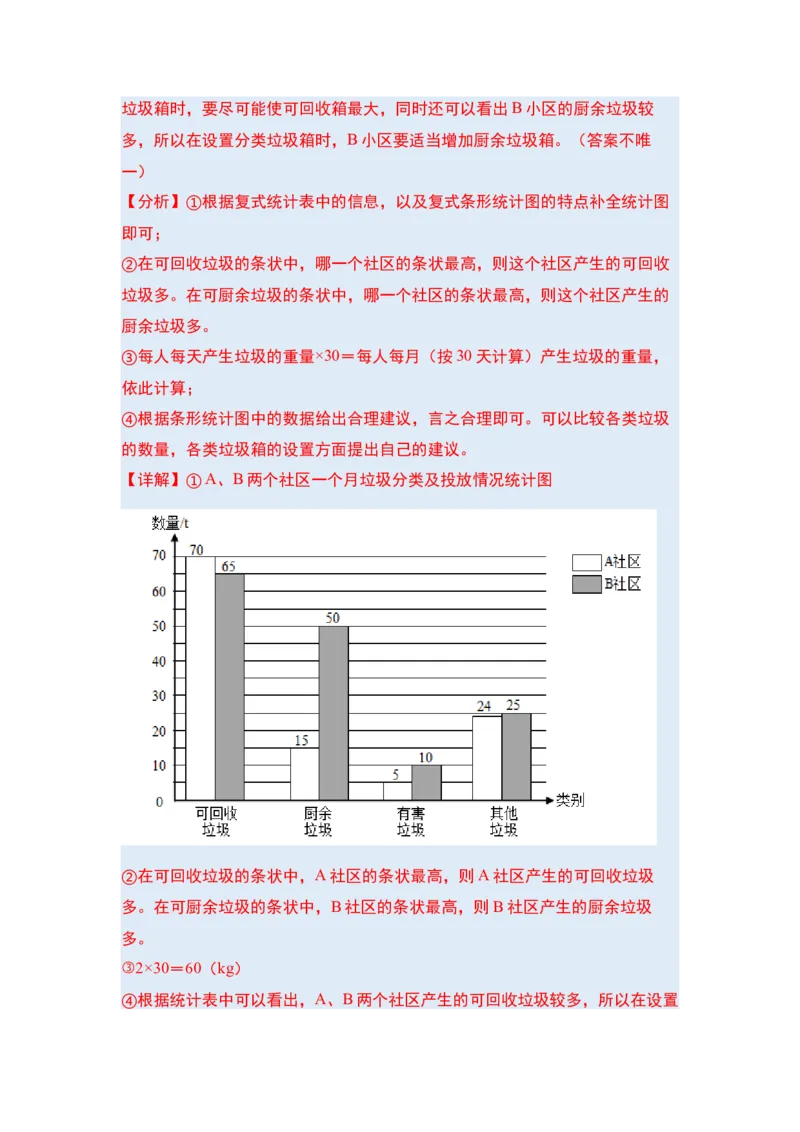 第八单元平均数与条形统计图&middot;单元复习篇-四年级数学下册（解析版）人教版_2026春人教版数学四年级下册_四下人教数学_四年级下册_单元复习讲义