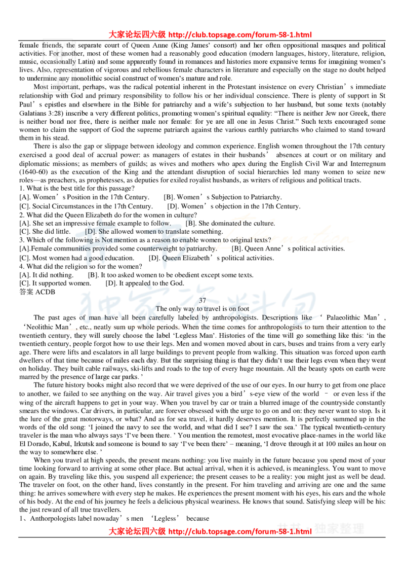 大学英语六级_阅读理解107篇_大学英语四六级_赠送_四六级作文模板+单词_阅读