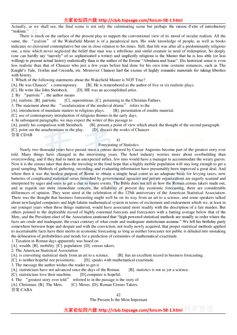 大学英语六级_阅读理解107篇_大学英语四六级_赠送_四六级作文模板+单词_阅读