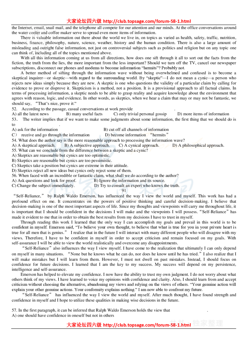 大学英语六级_阅读理解107篇_大学英语四六级_赠送_四六级作文模板+单词_阅读