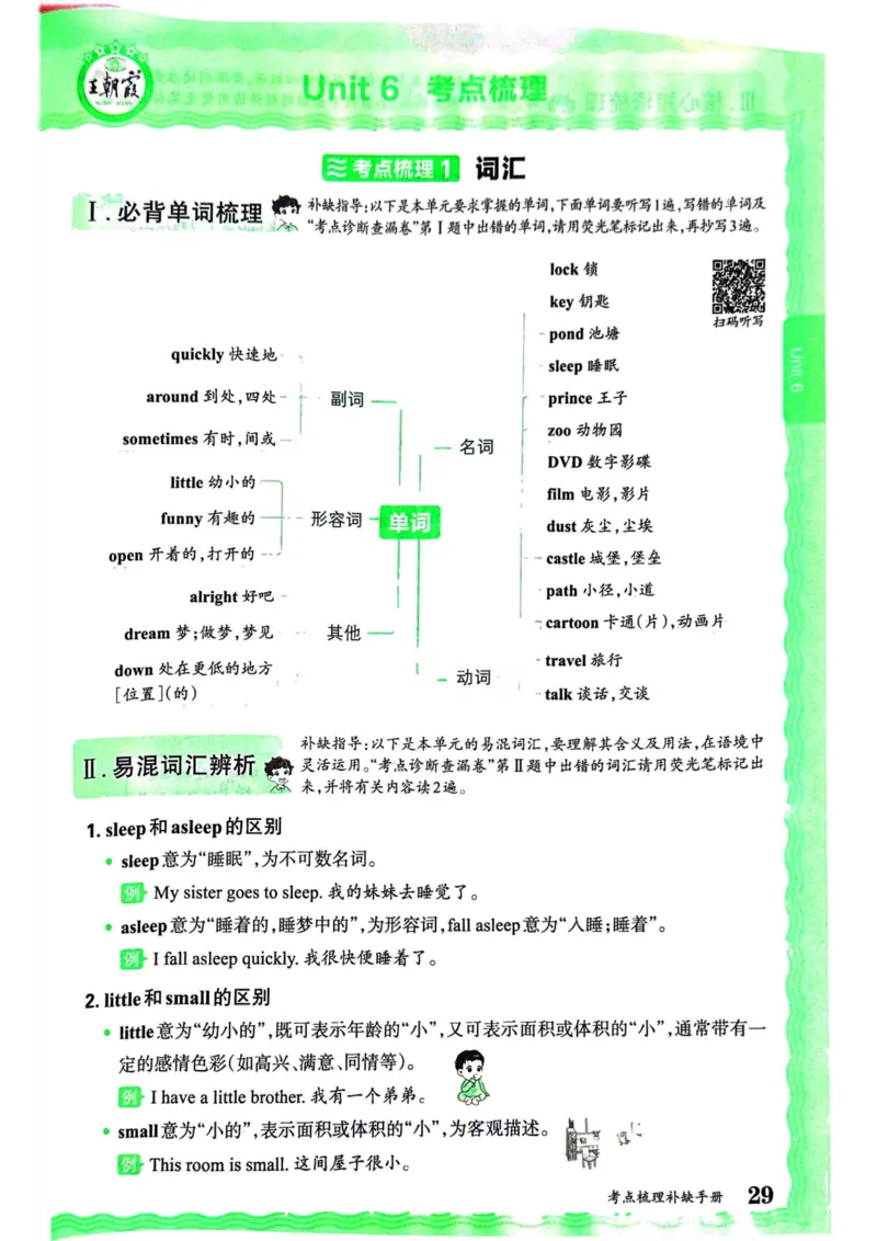 剑桥版英语五年级上册《考点梳理补缺手册》（24秋）_26春四年级上下册人教版_四上英语合集人教版PEP英语四年级上册新教材（教学视频+课件+动画+音频+练习+教案）_17练习资料