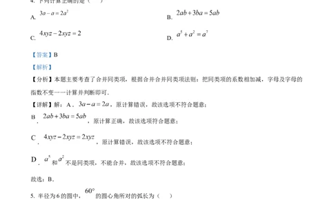 精品解析：2025年安徽省合肥市第四十五中学九年级中考数学一模试卷（解析版）_2025年安徽省中考模拟试卷数学_2025年安徽数学一模卷62份