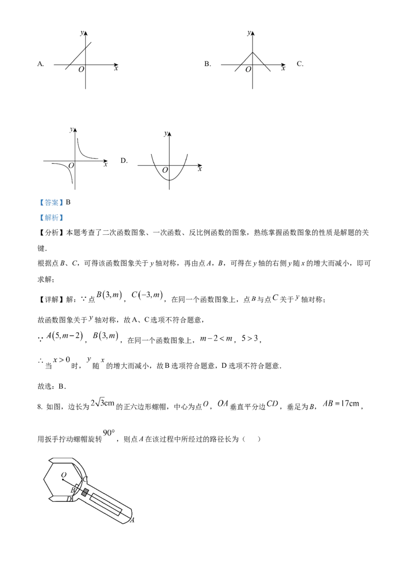 精品解析：2025年安徽省滁州市凤阳县九年级中考一模数学试题（解析版）_2025年安徽省中考模拟试卷数学_2025年安徽数学一模卷62份