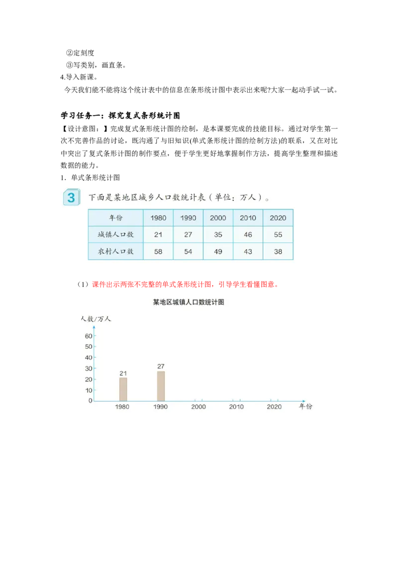 第八单元第2课时复式条形统计图（教学设计）-四年级数学下册人教版_2026春人教版数学四年级下册_四下人教数学_四年级下册_教学设计-与最新课件匹配