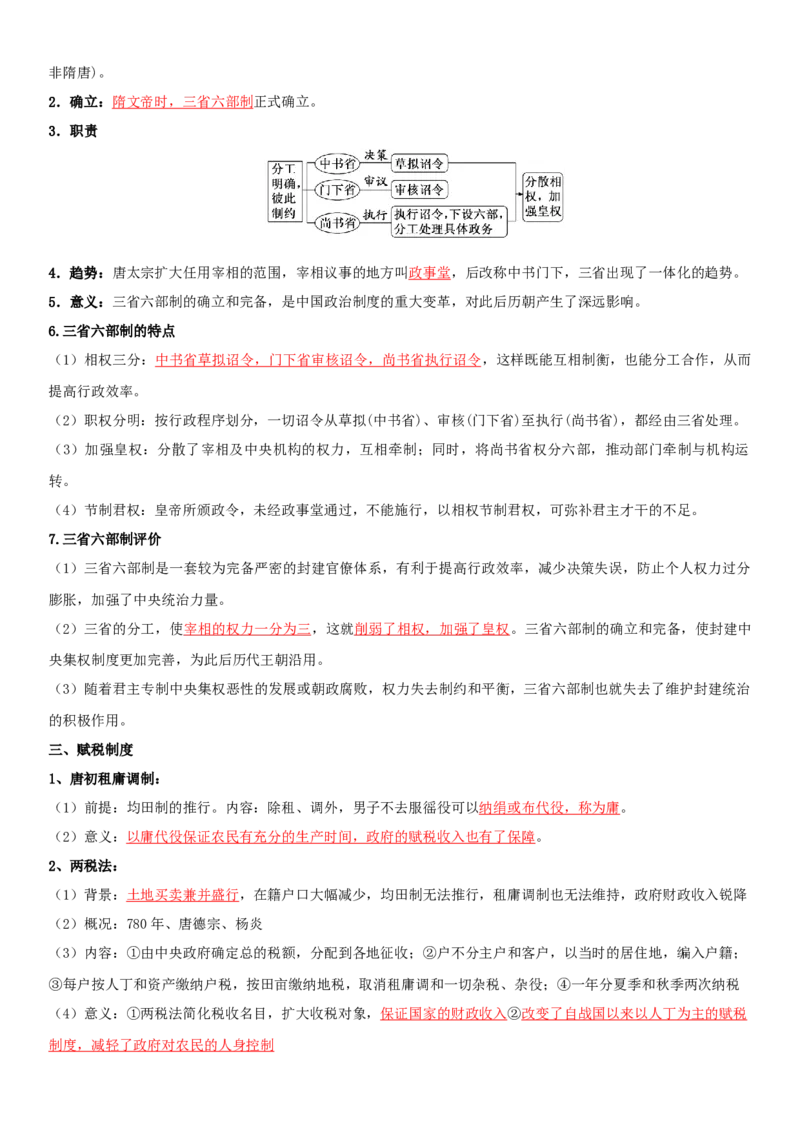02+三国两晋南北朝的民族交融与隋唐统一多民族封建国家的发展+-背记手册高中历史全册最新核心知识必背清单（中外历史纲要上、下册）_07高考历史_2024年新高考资料_1.2024一轮复习