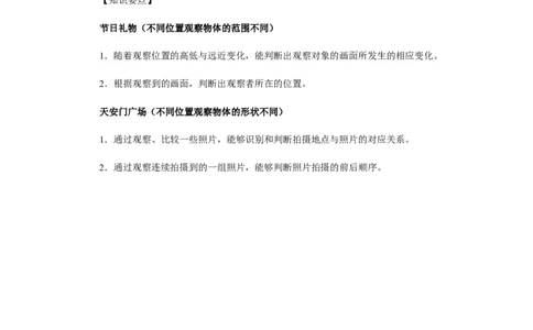 观察物体知识点归纳_2026春人教版数学四年级下册_四下人教数学_四年级下册_知识总结