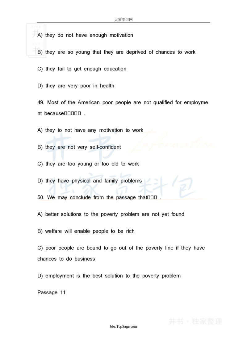 四级英语阅读理解20篇_大学英语四六级_赠送_四六级作文模板+单词_阅读