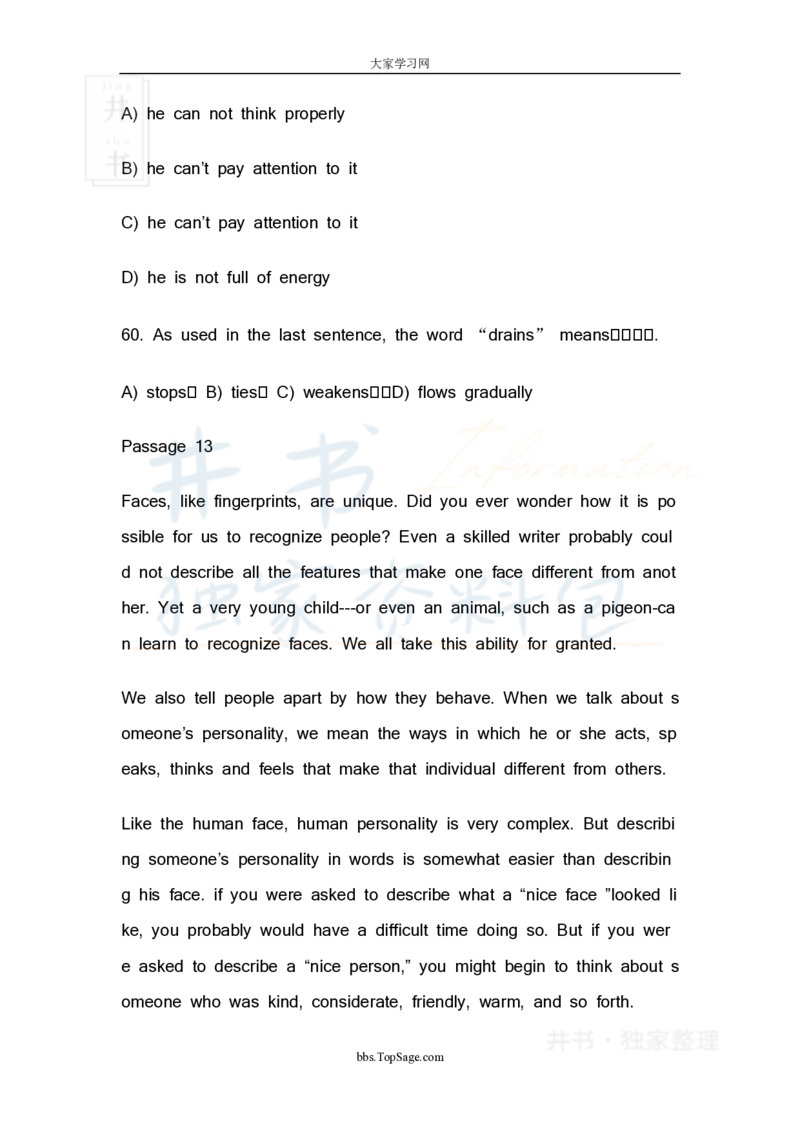 四级英语阅读理解20篇_大学英语四六级_赠送_四六级作文模板+单词_阅读