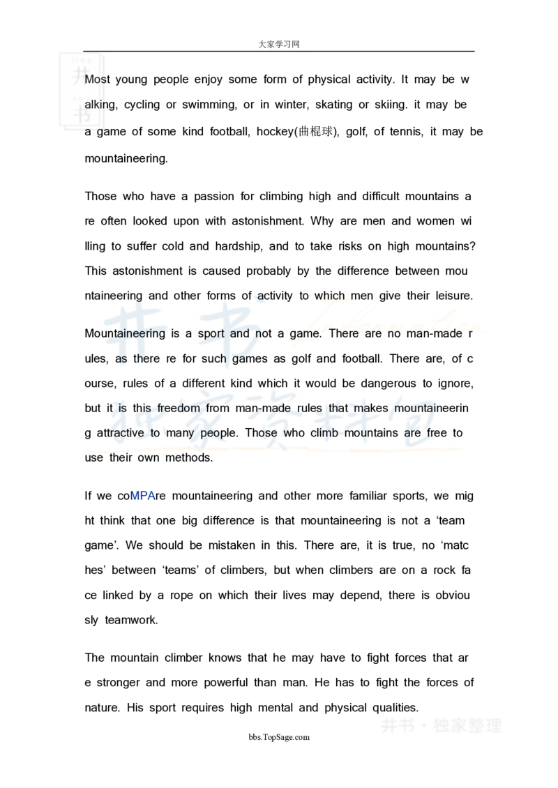 四级英语阅读理解20篇_大学英语四六级_赠送_四六级作文模板+单词_阅读