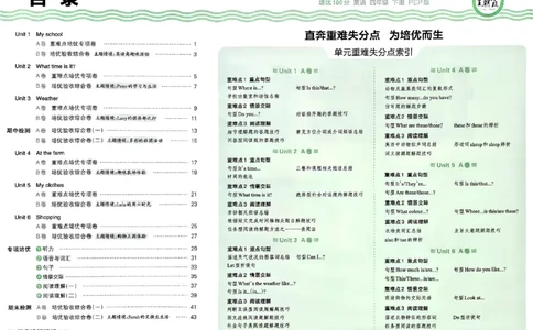 四年级英语下册人教PEP版《王朝霞培优100分》（A4版）(1)_26春四年级上下册人教版_四上英语合集人教版PEP英语四年级上册新教材（教学视频+课件+动画+音频+练习+教案）_17练习资料