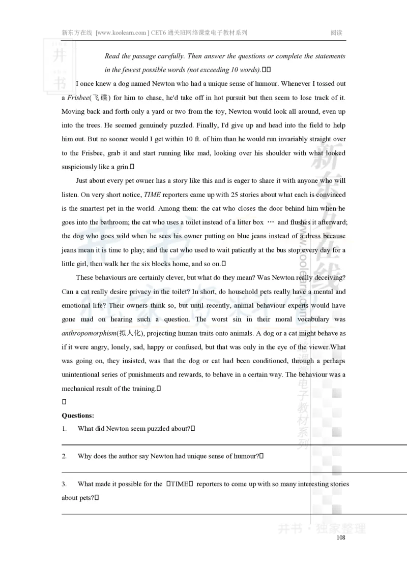 新东方在线六级高分精品班-阅读讲义_大学英语四六级_赠送_四六级作文模板+单词_阅读