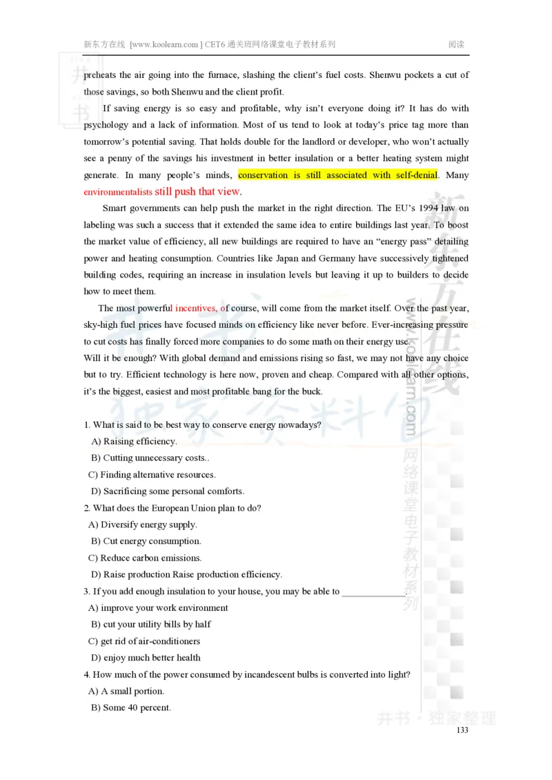 新东方在线六级高分精品班-阅读讲义_大学英语四六级_赠送_四六级作文模板+单词_阅读