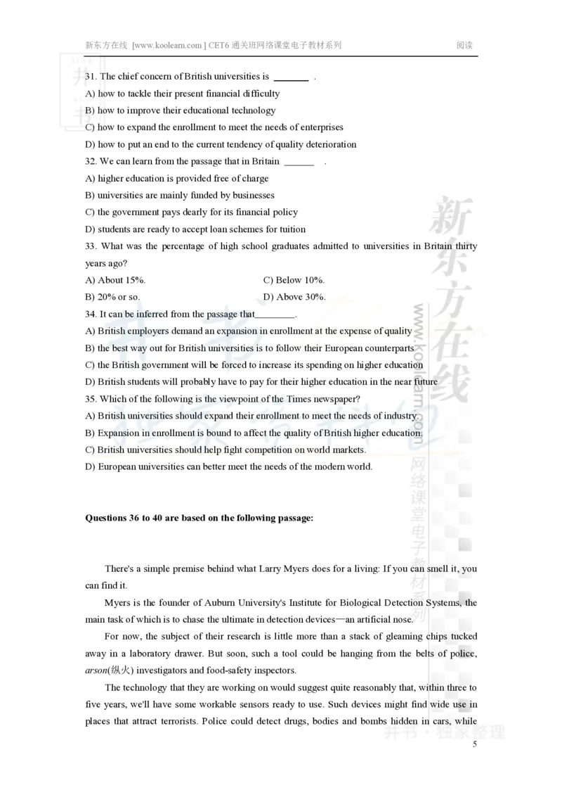 新东方在线六级高分精品班-阅读讲义_大学英语四六级_赠送_四六级作文模板+单词_阅读