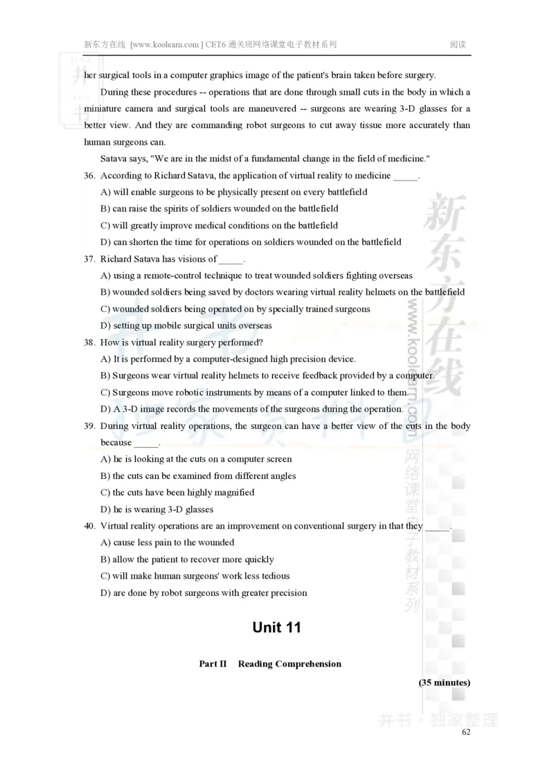 新东方在线六级高分精品班-阅读讲义_大学英语四六级_赠送_四六级作文模板+单词_阅读