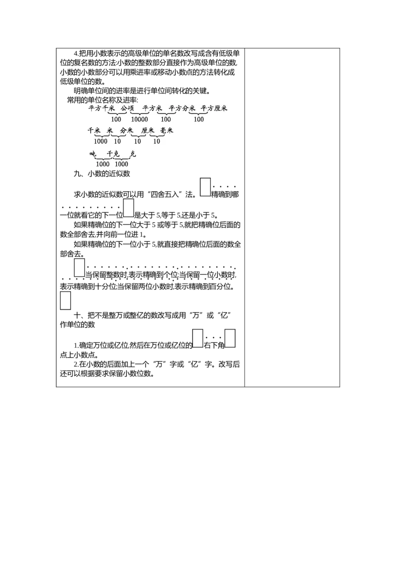 4.小数的意义和性质_2026春人教版数学四年级下册_四下人教数学_四年级下册_期末试卷_期末复习