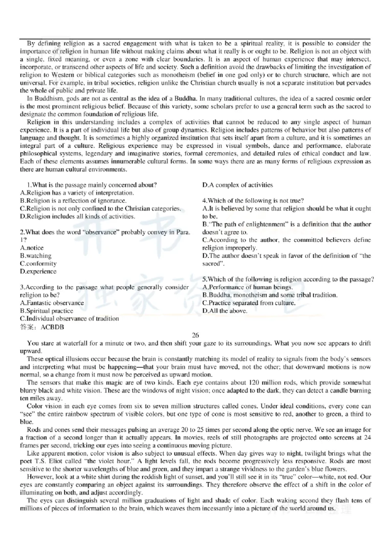 大学英语六级阅读理解107篇_大学英语四六级_赠送_四六级作文模板+单词_阅读