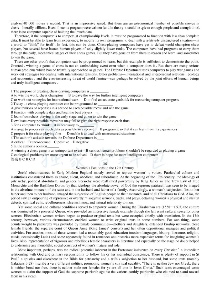 大学英语六级阅读理解107篇_大学英语四六级_赠送_四六级作文模板+单词_阅读