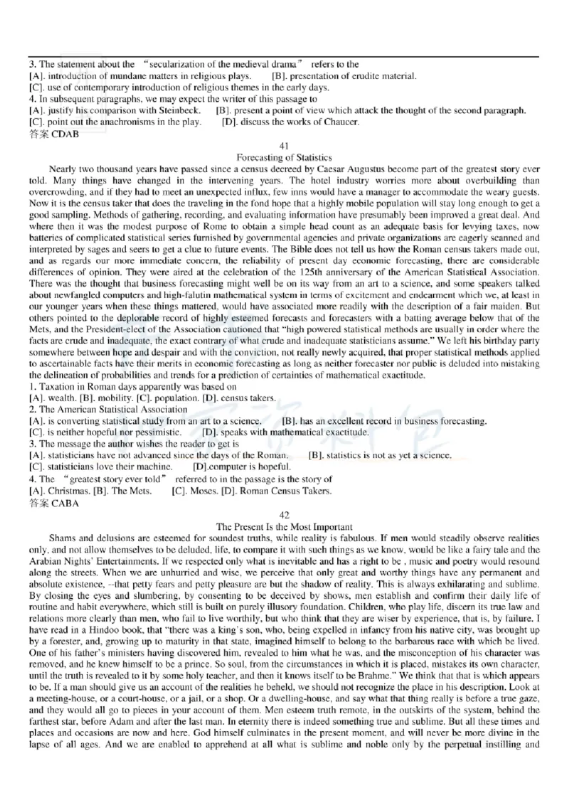 大学英语六级阅读理解107篇_大学英语四六级_赠送_四六级作文模板+单词_阅读