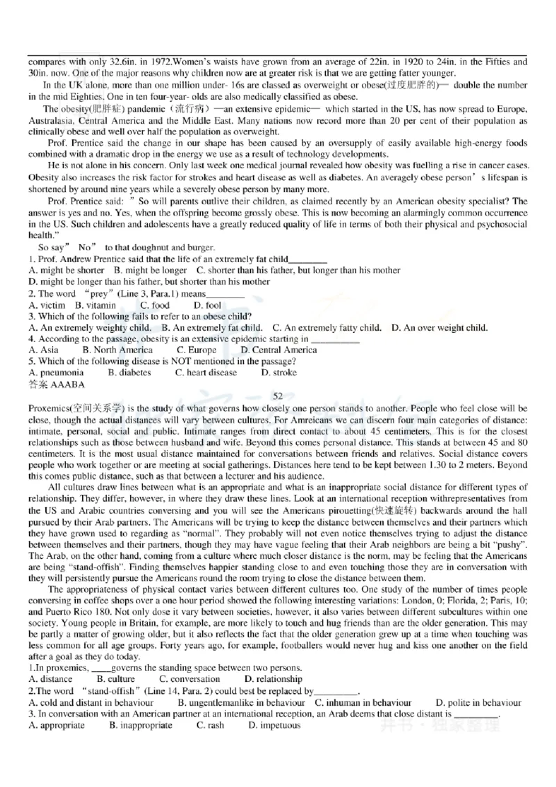 大学英语六级阅读理解107篇_大学英语四六级_赠送_四六级作文模板+单词_阅读