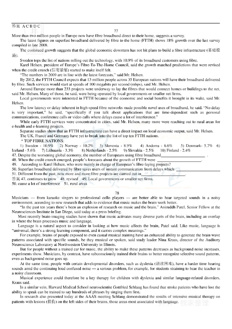 大学英语六级阅读理解107篇_大学英语四六级_赠送_四六级作文模板+单词_阅读