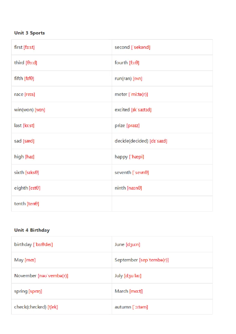 北师大三起六年级上英语单词默写_26春四年级上下册人教版_四上英语合集人教版PEP英语四年级上册新教材（教学视频+课件+动画+音频+练习+教案）_17练习资料_《小学英语单词默写表》