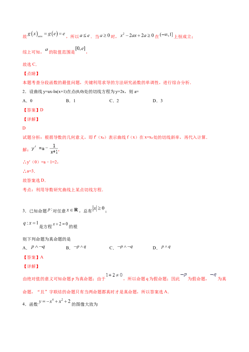 02卷第三章　导数及其应用《真题模拟卷》－2022年高考一轮数学单元复习一遍过（新高考专用）(解析版)_02高考数学_新高考复习资料_2022年新高考资料_第03章　导数及其应用