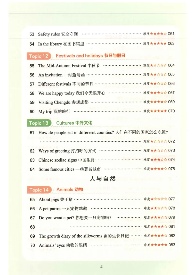 四年级25版《一本小学英语阅读训练100篇》（第8版）_26春四年级上下册人教版_四上英语合集人教版PEP英语四年级上册新教材（教学视频+课件+动画+音频+练习+教案）_17练习资料