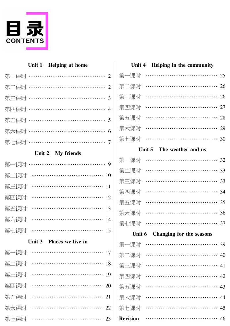 教案4目录_26春四年级上下册人教版_四上英语合集人教版PEP英语四年级上册新教材（教学视频+课件+动画+音频+练习+教案）_19同步教案课件_人教pep3_3-6上册_4年级上册（25秋新教材版）