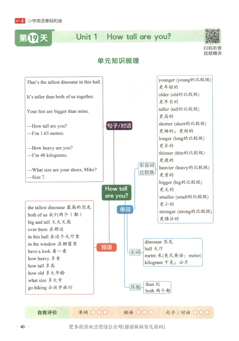 六年级英语人教PEP25版《一本寒假衔接》_26春四年级上下册人教版_四上英语合集人教版PEP英语四年级上册新教材（教学视频+课件+动画+音频+练习+教案）_17练习资料