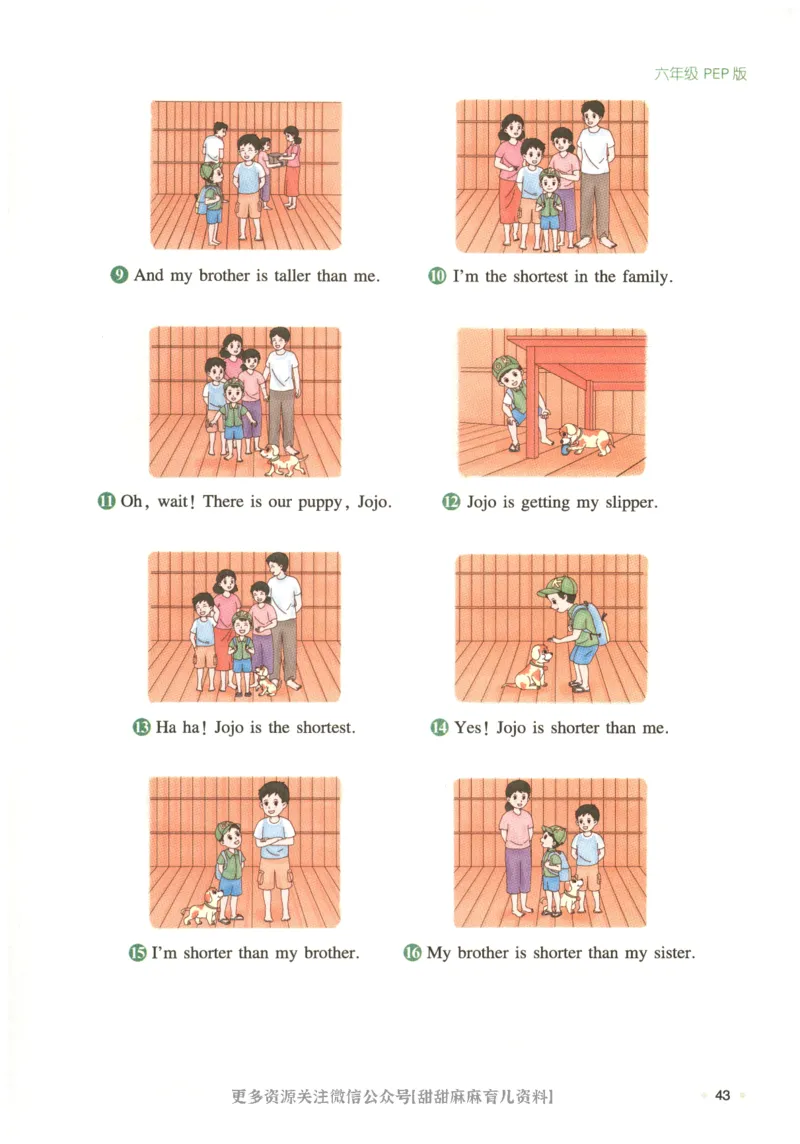 六年级英语人教PEP25版《一本寒假衔接》_26春四年级上下册人教版_四上英语合集人教版PEP英语四年级上册新教材（教学视频+课件+动画+音频+练习+教案）_17练习资料