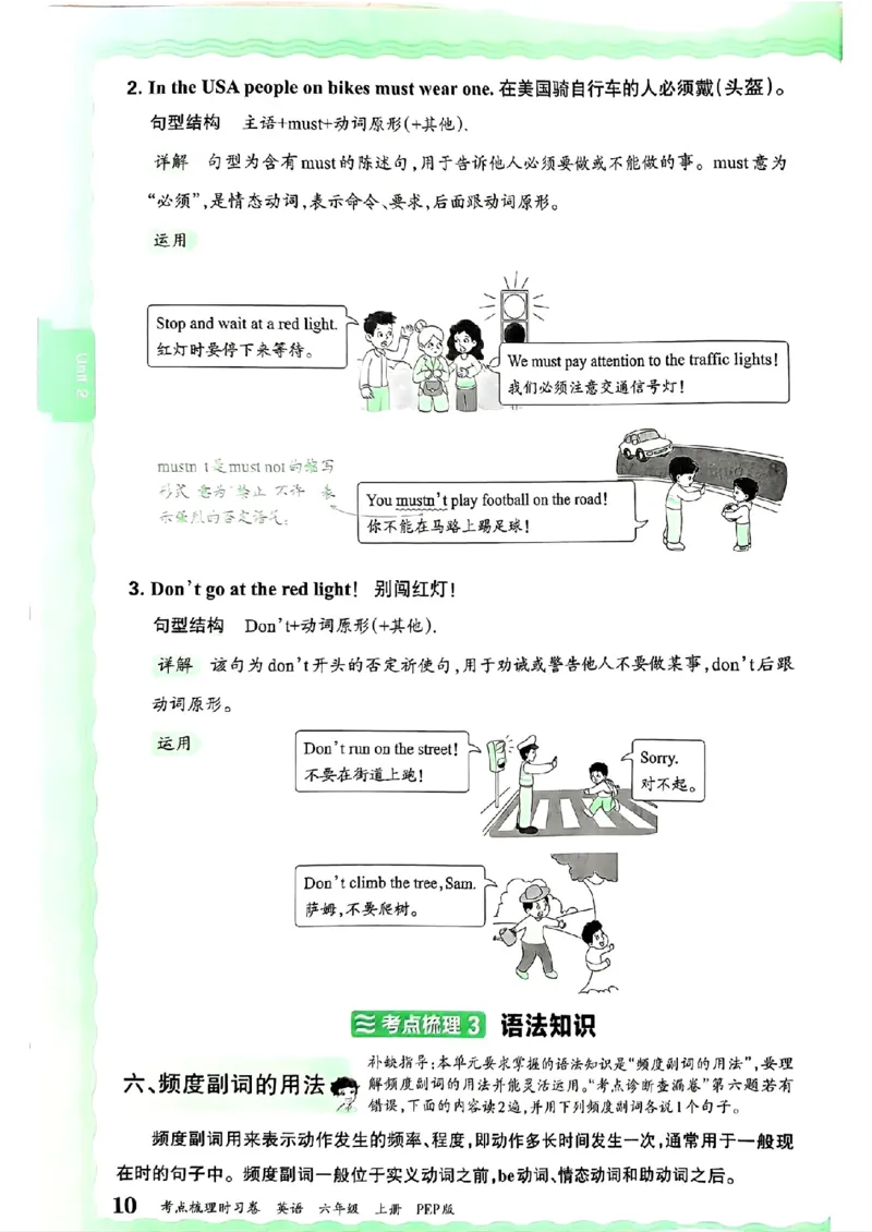 六年级英语上册人教PEP版24秋《王朝霞考点梳理时习卷》考点梳理手册_26春四年级上下册人教版_四上英语合集人教版PEP英语四年级上册新教材（教学视频+课件+动画+音频+练习+教案）