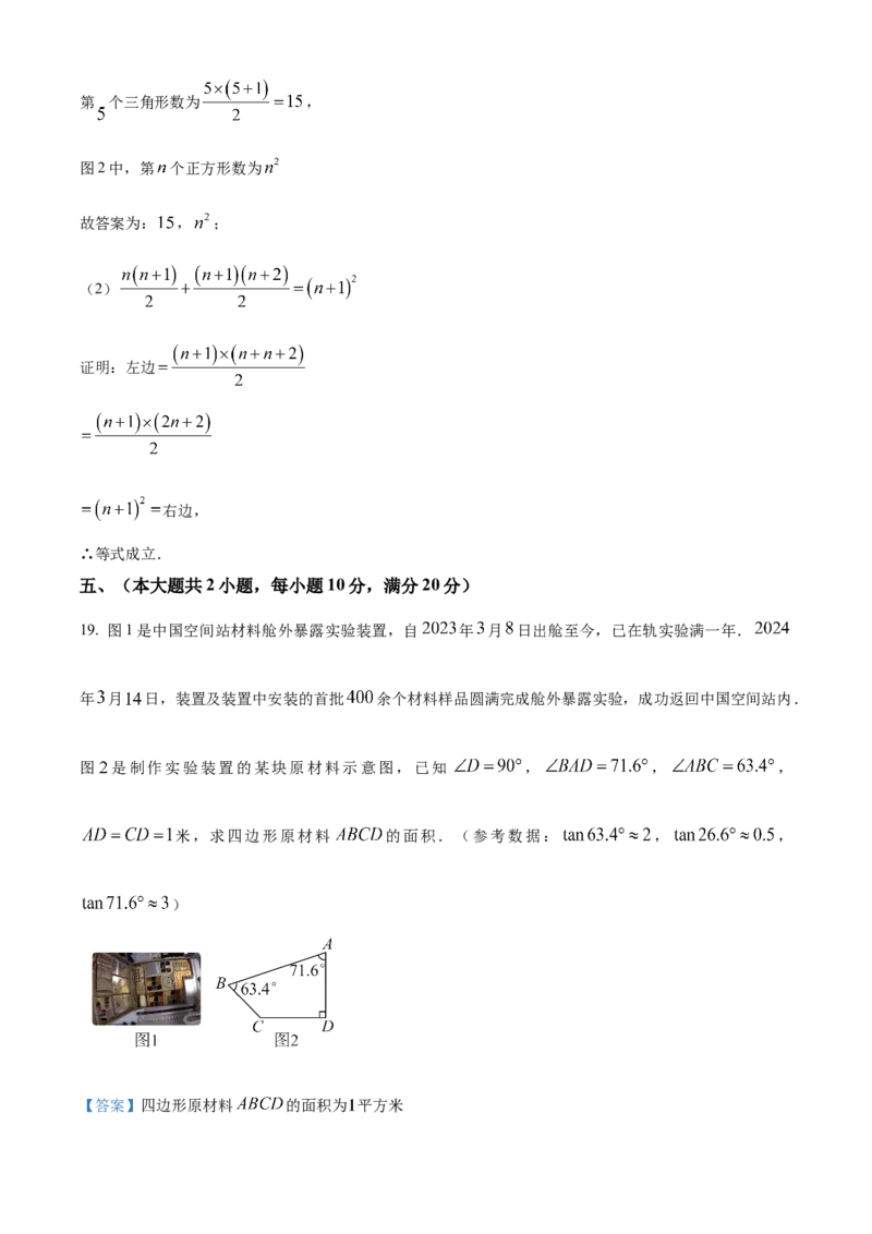 精品解析：2025年安徽省阜阳市第十五中学初中学业水平考试数学一模试卷（解析版）_2025年安徽省中考模拟试卷数学_2025年安徽数学一模卷62份