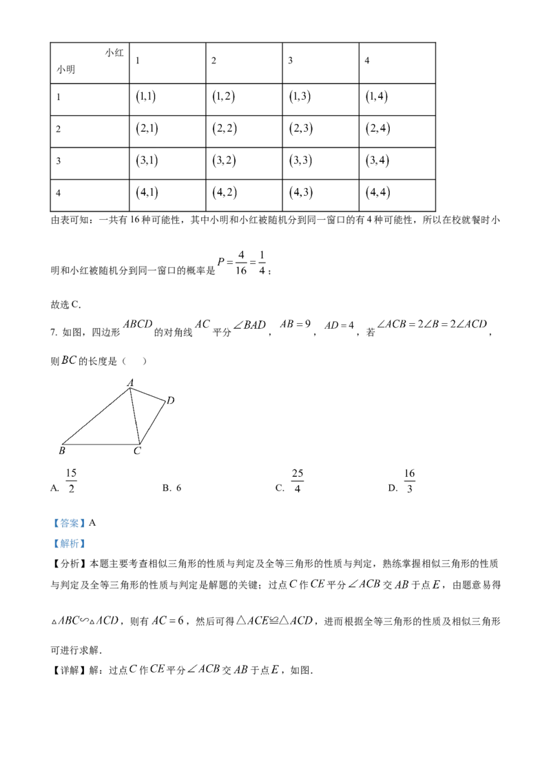 精品解析：2025年5月安徽省铜陵市中考三模数学试题（解析版）_2025年安徽省中考模拟试卷数学_2025年安徽数学三模卷68份_精品解析：2025年5月安徽省铜陵市中考三模数学试题